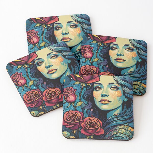 Item preview, A girl and flowers designed and sold by Klemaart.