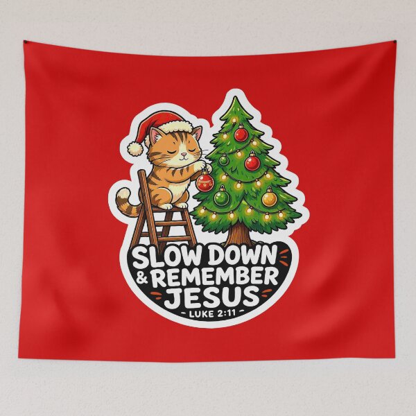 Item preview, Luke 2:11 Slow Down & Remember Jesus designed and sold by plushism.
