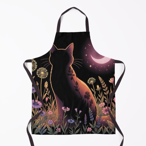 Item preview, Cat in the meadow at night designed and sold by MagelliShop.