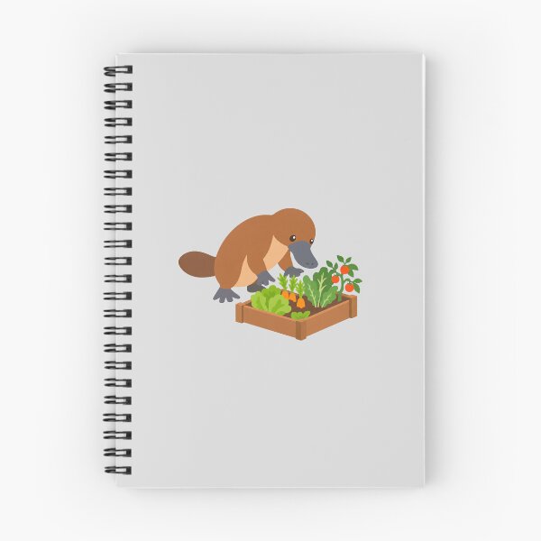 Item preview, Cute Platypus Gardening in a Vegetable Bed designed and sold by hattie's.