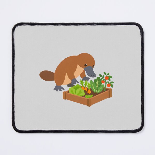 Item preview, Cute Platypus Gardening in a Vegetable Bed designed and sold by hattie's.