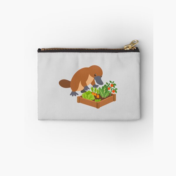Item preview, Cute Platypus Gardening in a Vegetable Bed designed and sold by hattie's.