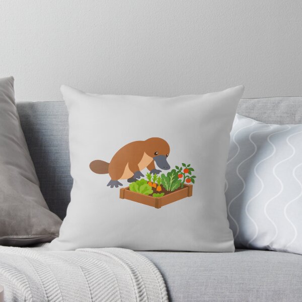 Item preview, Cute Platypus Gardening in a Vegetable Bed designed and sold by hattie's.