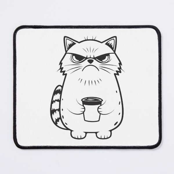 Item preview, Grumpy Cat with Coffee Funny Gift 2 designed and sold by OneLine Studio.