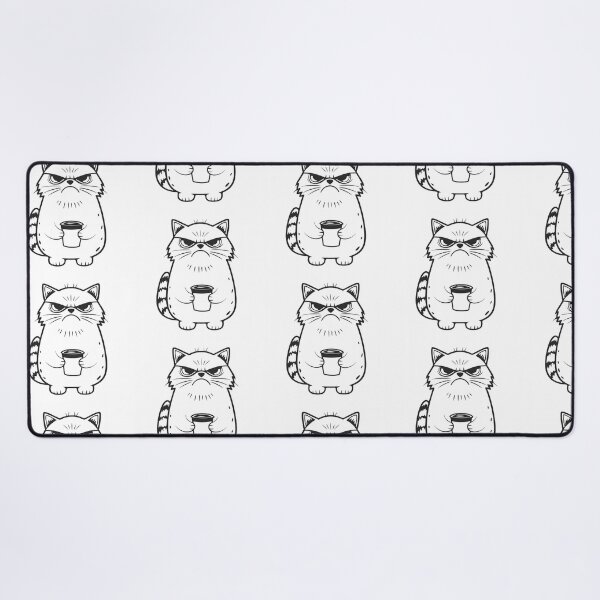 Item preview, Grumpy Cat with Coffee Funny Gift 2 designed and sold by OneLine Studio.