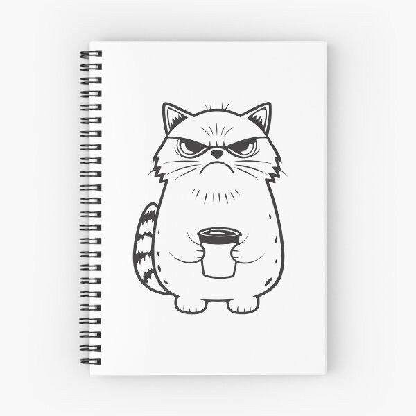 Item preview, Grumpy Cat with Coffee Funny Gift 2 designed and sold by OneLine Studio.