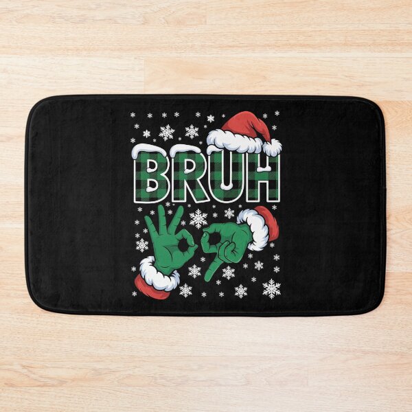 Item preview, Bruh 67 Santa Meme Funny Christmas Green Hand Art designed and sold by MerchPublic Studio.
