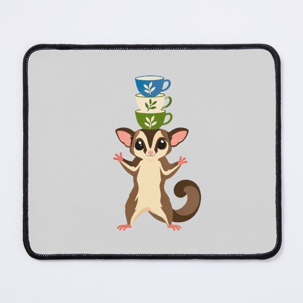 Item preview, Cute Opossum Balancing Colorful Tea Cups designed and sold by hattie's.