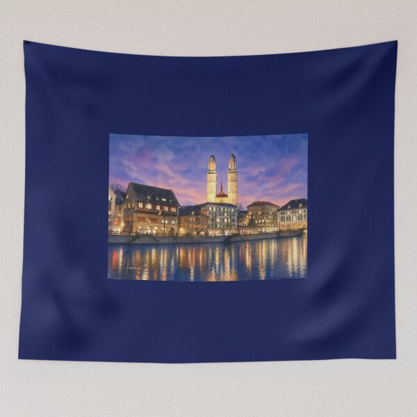 Item preview, Zurich Limmat, at Night designed and sold by Evelina77swiss.