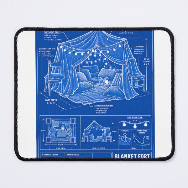 Item preview, Blanket Fort Architect Licensed Blueprint Funny Gift designed and sold by ys96.