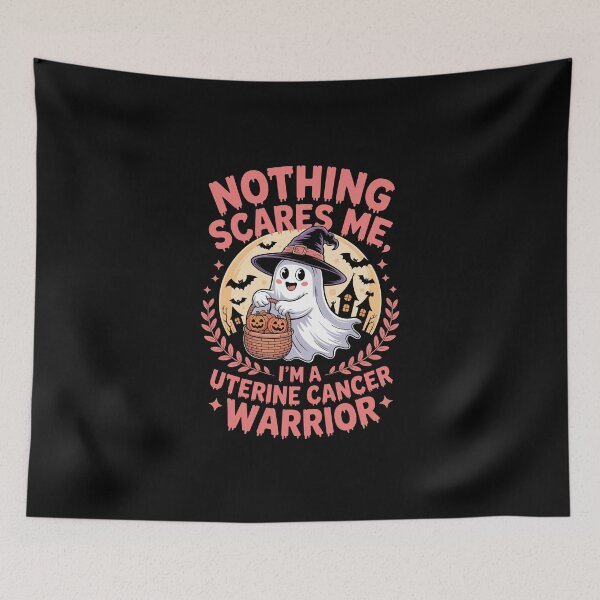 Item preview, NOTHING SCARES ME, I'M A UTERINE CANCER WARRIOR designed and sold by jkrphoto.