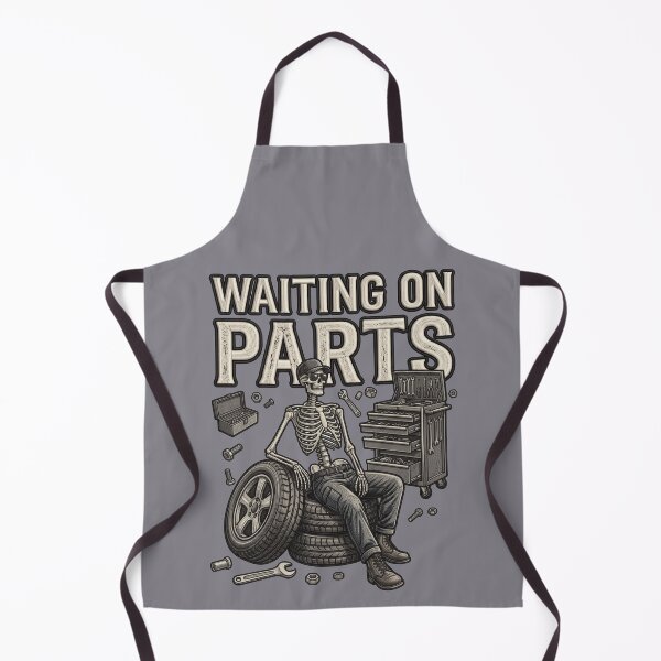 Item preview, Waiting On Parts Skeleton Automobile Repair Graphic designed and sold by ArtDesignTp.