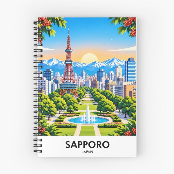 Item preview, Sapporo Retro Travel Print designed and sold by HomeLivingCo.