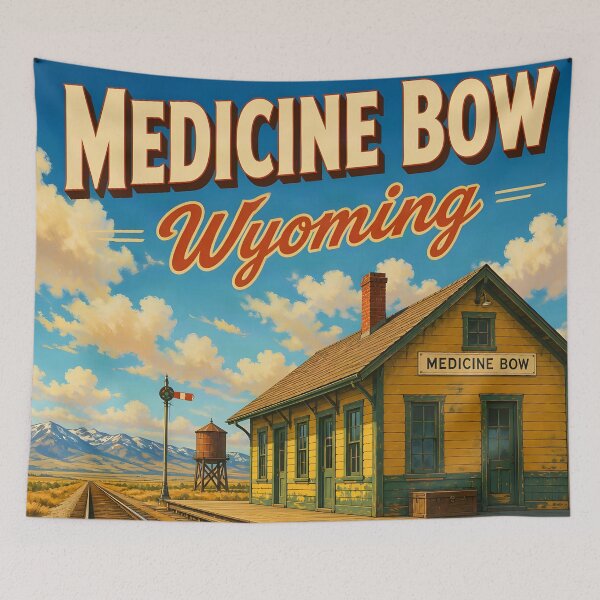 Item preview, Medicine Bow, Wyoming: Scenic Travel Poster designed and sold by LSVart.