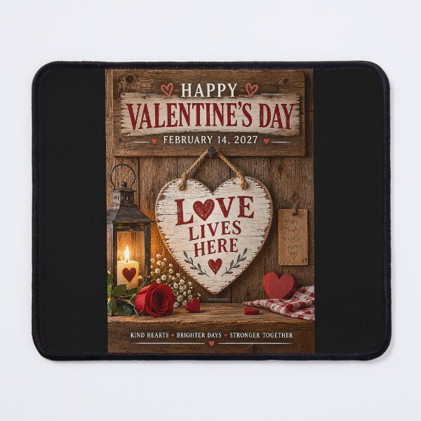 Item preview, HAPPY VALENTINE'S DAY - LOVE LIVES HERE - February 14, 2027 designed and sold by DBM Photo Art 1.