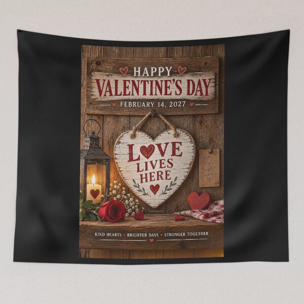Item preview, HAPPY VALENTINE'S DAY - LOVE LIVES HERE - February 14, 2027 designed and sold by DBM Photo Art 1.