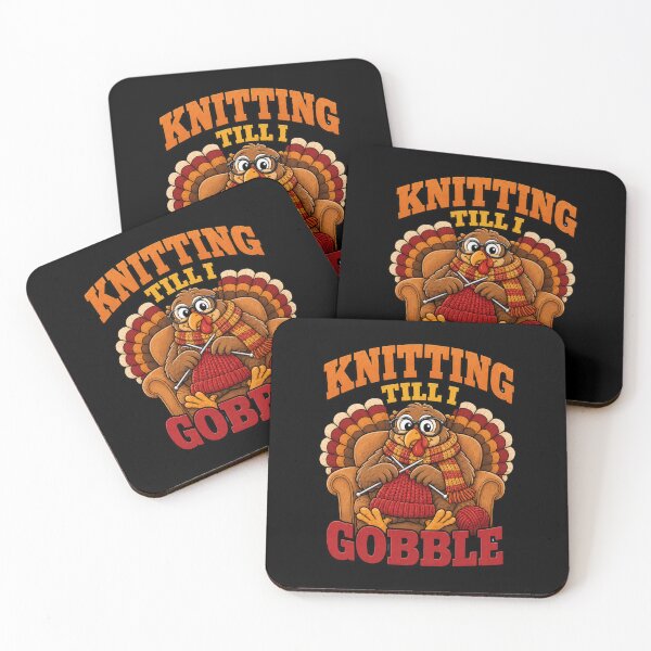 Item preview, Knitting Till I Gobble Thanksgiving Turkey Crafter designed and sold by Design Vibras.