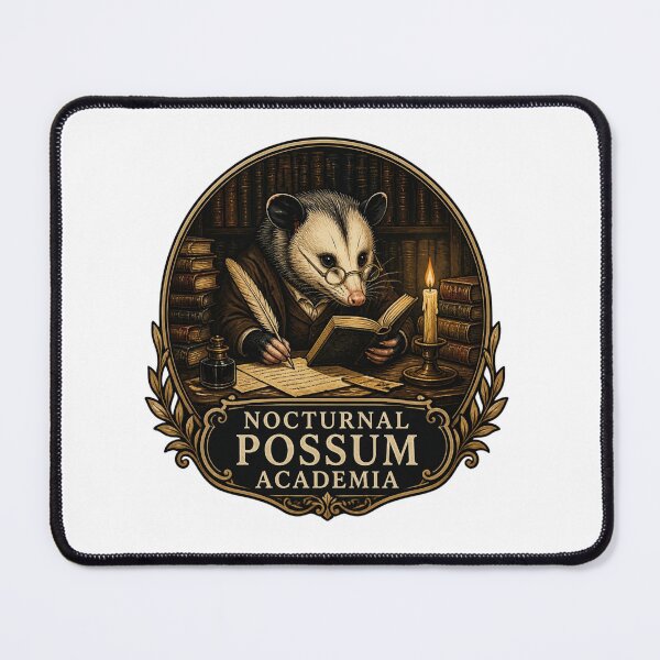 Item preview, Nocturnal Possum Academia Vintage Oil Painting Dark Scholar designed and sold by Créative touche .