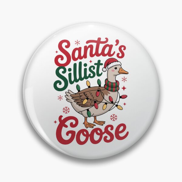 Item preview, Santa's Silliest Goose Funny Christmas Lights Goose Art designed and sold by MerchPublic Studio.