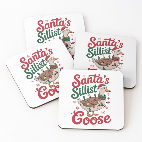 Item preview, Santa's Silliest Goose Funny Christmas Lights Goose Art designed and sold by MerchPublic Studio.