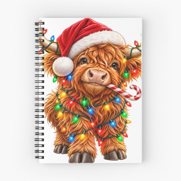 Item preview, Cute Highland Cow Christmas Lights – Christmas Cow T-Shirt designed and sold by LST-Designs.