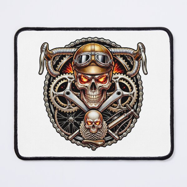 Item preview, Vintage Cycling Skull with Leather Helmet designed and sold by RICAMTP.