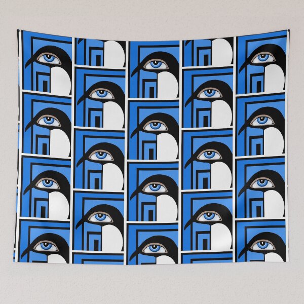 Item preview, Geometric Eye Symbol in Blue designed and sold by Elaine M Hayward .