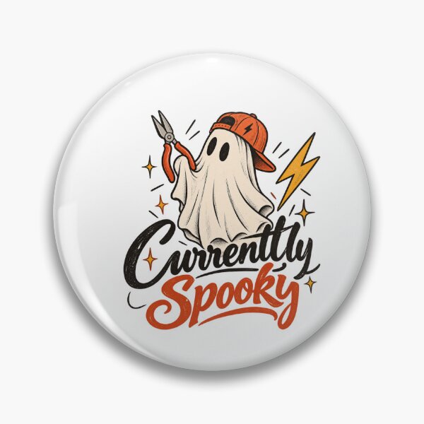Item preview, Spooky Sparky Ghost Electrician – Funny Halloween Electrician Design designed and sold by 1DreamerShop.