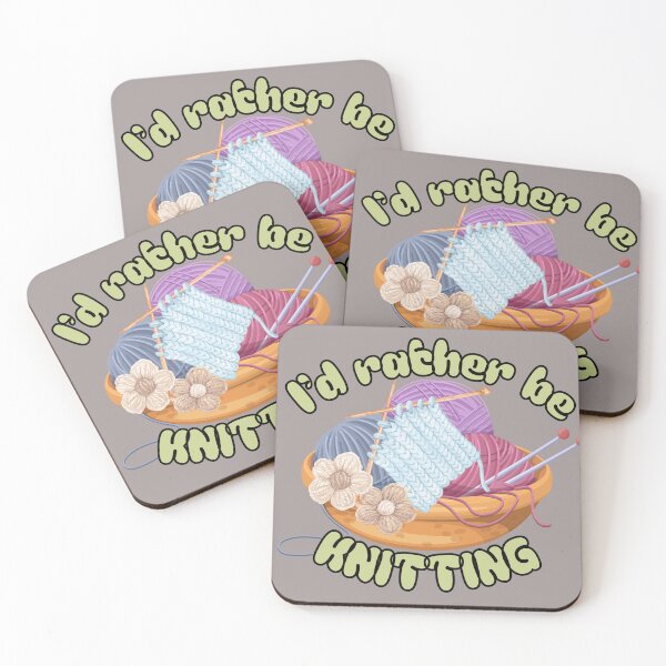 Item preview, I'd Rather Be Knitting Yarn Basket Illustration designed and sold by Rynasvz.