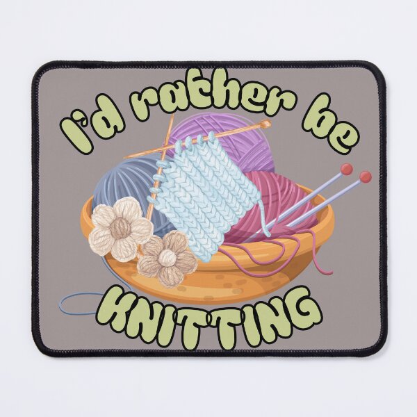 Item preview, I'd Rather Be Knitting Yarn Basket Illustration designed and sold by Rynasvz.