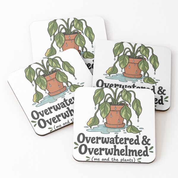 Item preview, Overwatered and Overwhelmed Funny Plant Parent Design designed and sold by ys96.