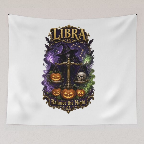 Item preview, Libra Halloween Balance The Night designed and sold by Zodiac Celestial Art.