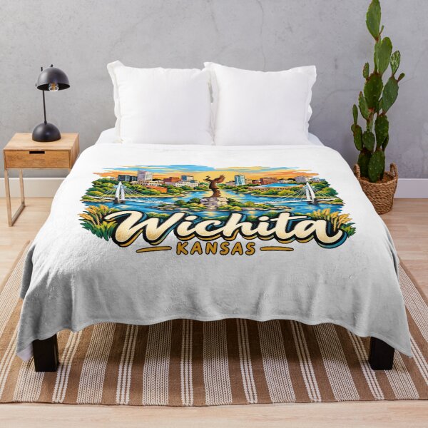 Item preview, Hand Drawn Wichita Kansas Travel Souvenir Landmark Gift designed and sold by MichaeIRellov.