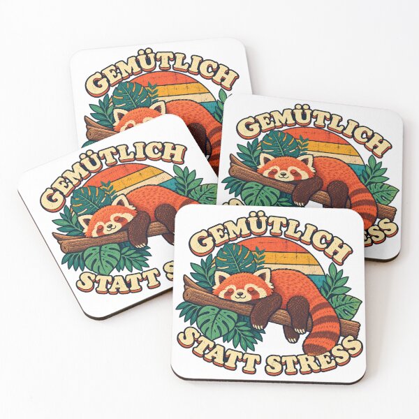 Item preview, Cozy instead of stressful – Red Panda Retro Design designed and sold by ZoodleCo.