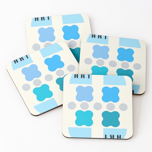 Item preview, Blue Geometric Mid Century Abstract Art designed and sold by PrintswithViky.