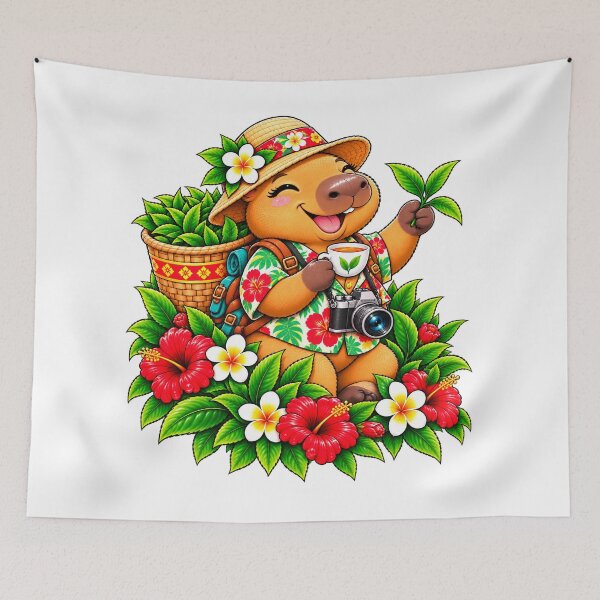 Item preview, Cute Sri Lanka Capybara – Ceylon Tea Tropical Adventure designed and sold by CapybaraTravels.