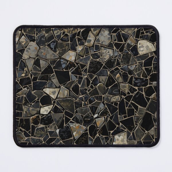 Item preview, Gaudi Inspired Dark Stone Shard Mosaic Tile Pattern designed and sold by GrinGalore.