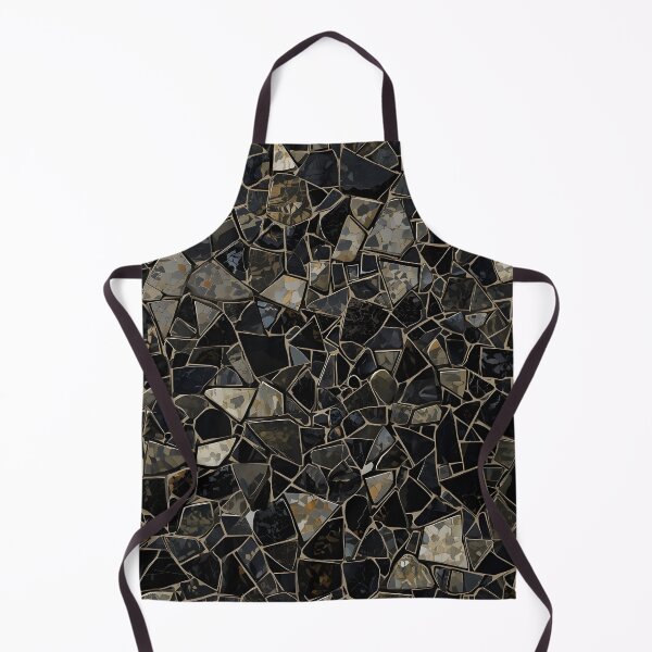 Item preview, Gaudi Inspired Dark Stone Shard Mosaic Tile Pattern designed and sold by GrinGalore.