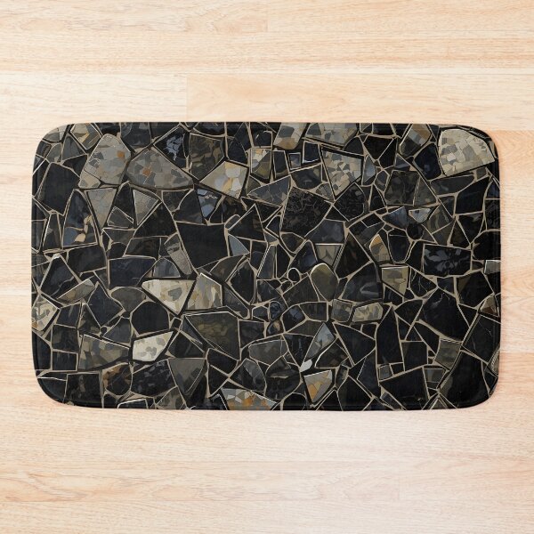 Item preview, Gaudi Inspired Dark Stone Shard Mosaic Tile Pattern designed and sold by GrinGalore.