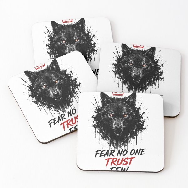 Item preview, Fear No One Trust Few T-Shirt, Lone Wolf Graphic Tee, Dark Motivational Shirt, Alpha Wolf Streetwear designed and sold by TCDesigne.