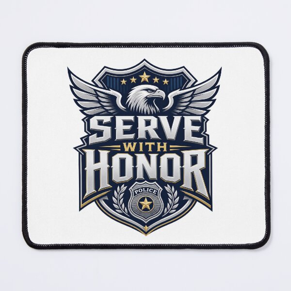 Item preview, Police Serve With Honor Badge Motivational Slogan gift for Police Officer designed and sold by LD ART.