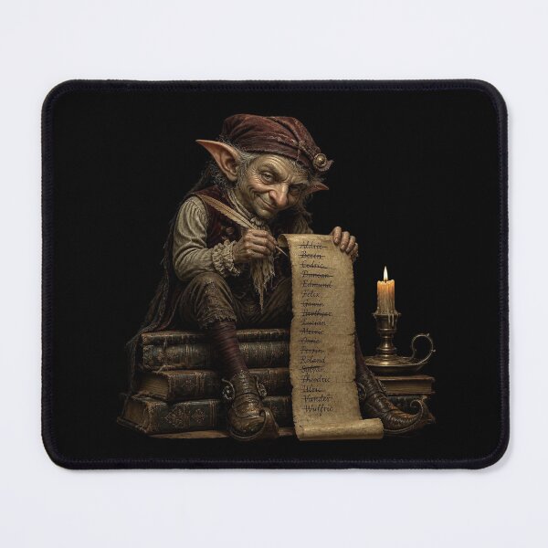 Item preview, Dark Academia Naughty Elf Vintage Christmas designed and sold by LazyDayzCo.