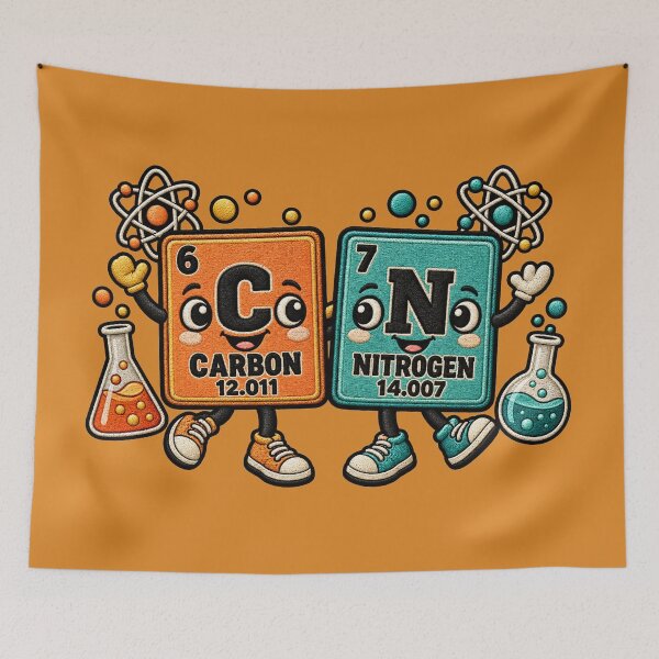Item preview, Funny 67 Carbon Nitrogen Periodic Table Science Teacher designed and sold by ArtDesignTp.