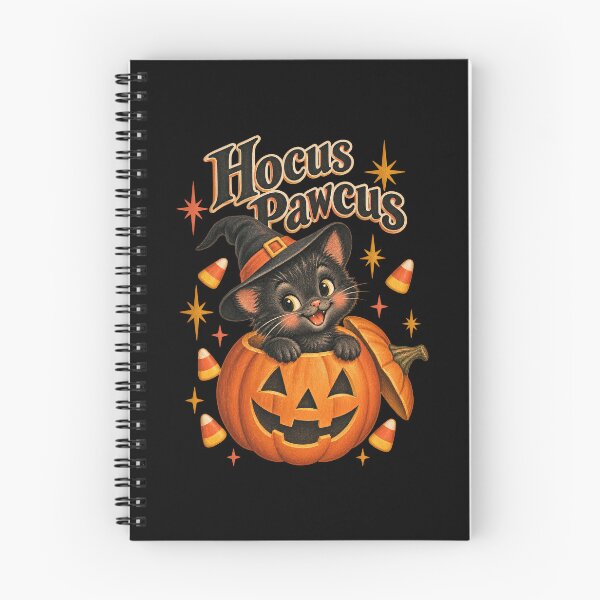 Item preview, Hocus Pawcus Black Cat Pumpkin Cute Halloween Art Artwork designed and sold by Aqouiatiqe.