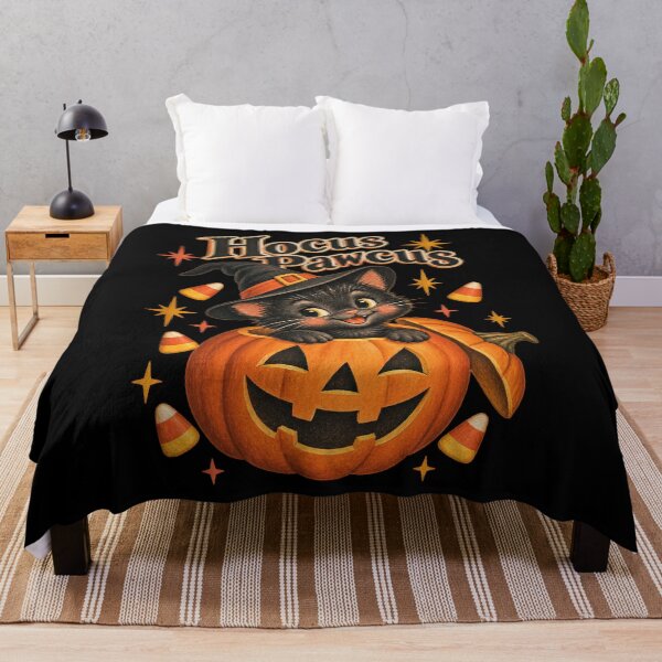 Item preview, Hocus Pawcus Black Cat Pumpkin Cute Halloween Art Artwork designed and sold by Aqouiatiqe.
