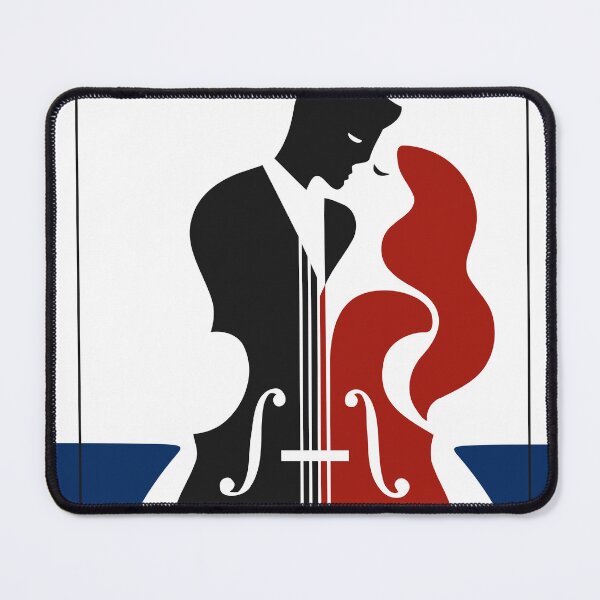 Item preview, Romantic Cello Art Print, Couple in Love Art, Cello Music Print, Mid Century Modern Print, Music Lover Wedding Anniversary Gift designed and sold by Studio pod Burom.