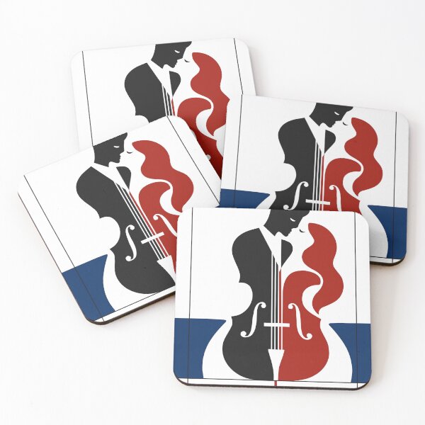Item preview, Romantic Cello Art Print, Couple in Love Art, Cello Music Print, Mid Century Modern Print, Music Lover Wedding Anniversary Gift designed and sold by Studio pod Burom.