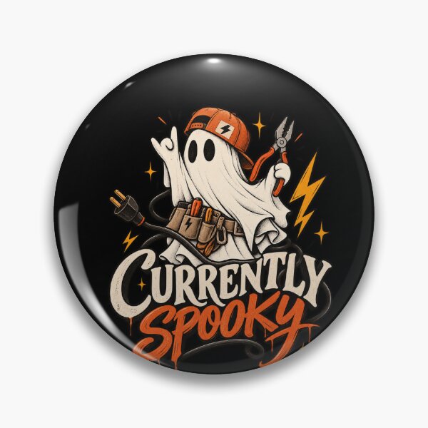 Item preview, Currently Spooky Ghost Electrician – Funny Halloween Tradesman Design designed and sold by 1DreamerShop.