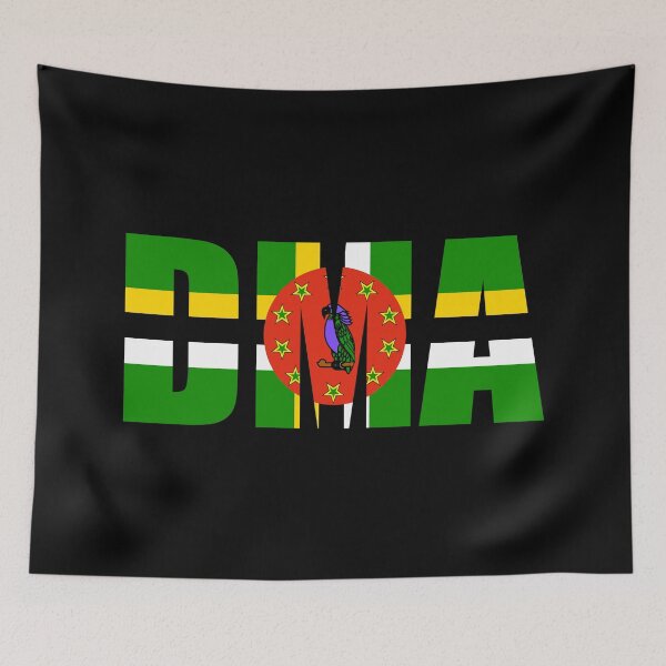 Item preview, Dominica Flag Initials DM designed and sold by shitpostee.