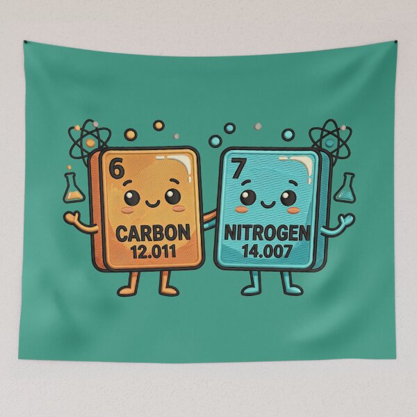 Item preview, Funny 67 Science Teacher Periodic Table Carbon Nitrogen designed and sold by ArtDesignTp.